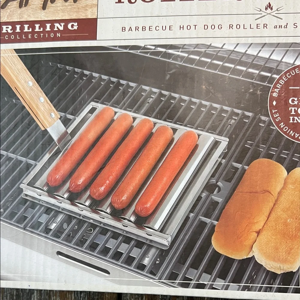 Stainless Steel BBQ Roller & Shaker Set - Silver